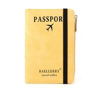 Porte-passeport en polyuréthane pour rester organisé et protégé pendant vos voyages, jaune, Beauté de masse