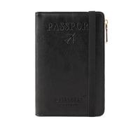 Porte-passeport en polyuréthane pour rester organisé et protégé pendant vos voyages, Noir , Beauté de masse
