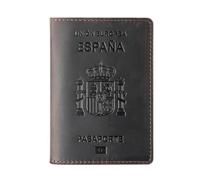 Porte-Passeport Espagnol Support de Document Cowhide Retro Carte de Carte de Portefeuille Portefeuille Passeport Book Book Protège-passeports