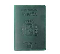 Porte-Passeport Espagnol Support de Document Cowhide Retro Carte de Carte de Portefeuille Portefeuille Passeport Book Book Protège-passeports