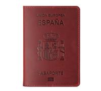 Porte-Passeport Espagnol Support de Document Cowhide Retro Carte de Carte de Portefeuille Portefeuille Passeport Book Book Protège-passeports