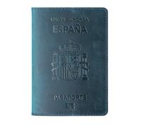 Porte-Passeport Espagnol Support de Document Cowhide Retro Carte de Carte de Portefeuille Portefeuille Passeport Book Book Protège-passeports