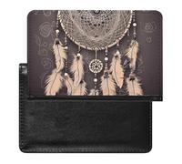 Porte-passeport et carte de vaccin - Attrape-rêves - Étui de passeport - Housse de passeport - Protection de passeport - Portefeuille de voyage international - Attrape-rêves - 5,8 x 3,9 x 0,4 cm,