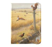 Porte-passeport et carte de vaccin en cuir avec fente pour carte de vaccination, porte-passeport avec fente pour carte de vaccin pour homme et femme, étanche, Art des oiseaux de champ, 1 size, Moderne