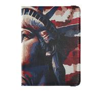 Porte-passeport et carte de vaccin en cuir - Organisateur de documents de voyage - Étanche - Pour homme et femme, Lady Liberty Presidents Day Art, 1 size, Moderne