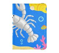 Porte-passeport et carte de vaccin en cuir pour homme et femme étanche, Art de la plage de fruits de mer, 1 size, Moderne