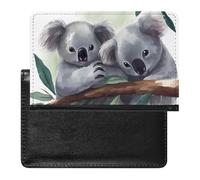 Porte-passeport et carte de vaccin - Étui de passeport amusant - Koalas amusants - 14 x 9 x 1 cm, Koalas drôle, 5.8 × 3.9 × 0.4 inches, Classique