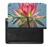 Porte-passeport et carte de vaccin Fleurs de lotus Bloom in the Water Étui pour passeport Étui de passeport Housse de passeport Protège-passeport Portefeuille Voyage international Fleurs de lotus,
