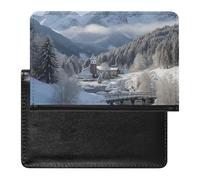 Porte-passeport et carte de vaccin - Paysage d'hiver dans les Alpes bavaroises - Étui de passeport - Housse de passeport - Protège-passeport - Portefeuille de voyage international - Hiver, Paysage