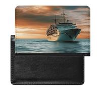 Porte-passeport et carte de vaccin - Porte-passeport - Étui de passeport - Housse de passeport - Protection de passeport - Portefeuille de voyage international - Bateau de croisière - 14 x 9 x 1 cm,