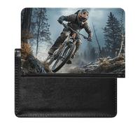 Porte-passeport et carte de vaccin pour tournoi de vélo de montagne, étui de passeport pour passeport, protège-passeport, portefeuille de voyage, tournoi de vélo de montagne, Tournoi de VTT, 5.8 ×