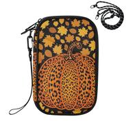 Porte-passeport familial pour voyage It's Fall Y'all citrouille imprimé léopard