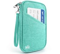 Porte-passeport familial RFID - Organiseur de documents de voyage pour femme - Étanche - Étui portable pour cartes, carte d'embarquement, carte d'identité, argent, billets avec fermeture éclair