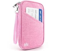 Porte-passeport familial RFID - Organiseur de documents de voyage pour femme - Étanche - Portefeuille portable pour cartes, Famille A - Rose clair, Regualr, Porte-passeport rose
