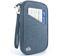Porte-passeport familial RFID - Organiseur de documents de voyage pour femme - Étanche - Portefeuille portable pour cartes, Famille A - Bleu clair, Regualr, Porte-passeport bleu