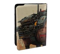 Porte-passeport géant en cuir synthétique imprimé cochon mécanique pour homme et femme, 16,5 cm