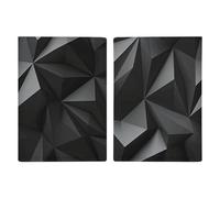 Porte-passeport géométrique noir avec fente pour passeport, portefeuille de voyage pour homme et femme