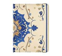 Porte-passeport imperméable en cuir bleu et doré à motif rétro pour voyage pour les voyages pour les cartes de vaccin Combo Portefeuille pour femme étanche