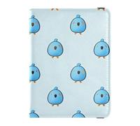Porte-passeport imperméable en cuir de dessin animé mignon bleu poule pour voyage, étui de protection pour vaccins, organiseur de documents, accessoires pour femme léger, Dessin animé mignon poulet