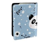 Porte-passeport imprimé panda géant en cuir synthétique pour homme et femme, 16,5 cm, Noir , Taille unique