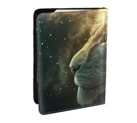 Porte-passeport imprimé tête de lion triste, étui de voyage en cuir PU pour homme et femme, 16,5 cm