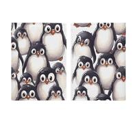 Porte-passeport mignon bébé pingouins esquisse, étui de protection pour carte d'identité avec fente pour passeport, portefeuille de voyage, couverture de documents pour femmes et hommes