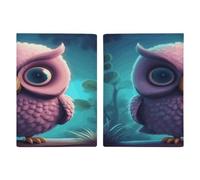 Porte-passeport mignon hibou ultra fin en cuir PU organisateur de documents de voyage compact premium international US passeport housse de protection pour homme femme