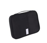 Porte-passeport Pochette Documentaire Taille L Noir en Tissu de Voyage
