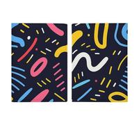 Porte-passeport, porte-monnaie, porte-cartes, lignes simples, images, portefeuille de voyage imprimé, convient pour homme et femme, style, 20,3 x 13,8 cm, moderne, Style :, 20.3x13.8cm, Moderne