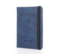 Porte - Passeport - Portefeuille de Voyage, Étui pour Passeport et Cartes, Cuir PU, Durable et Imperméable, Protège Passeport et Cartes, Idéal pour Voyage et Usage Quotidien (15x11x1,20cm)