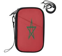 porte-passeport pour carnet de voyage drapeau du Maroc