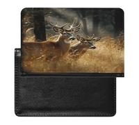 Porte-passeport pour documents de voyage en cuir synthétique avec poche frontale minimaliste et portefeuille à deux volets
