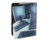 Porte-passeport pour ordinateur et Internet pour voyage, portefeuille RFID en cuir synthétique pour passeport - Étui mignon pour homme et femme