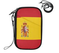 Porte-passeport pour passeport de voyage drapeau espagnol national rouge