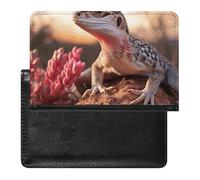 Porte-passeport pour passeport de voyage pour homme et femme avec blocage RFID, accessoire de voyage, Lézard blanc, Taille unique