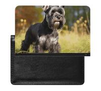 Porte-passeport pour passeport de voyage pour homme et femme avec blocage RFID - Accessoires de voyage, Schnauzer Chien sur l'herbe, Taille unique