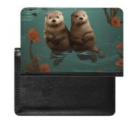 Porte-passeport pour passeport de voyage pour homme et femme avec blocage RFID - Accessoires de voyage, Loutre amoureuse, Taille unique