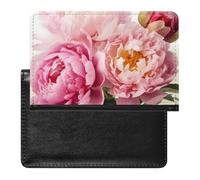 Porte-passeport pour passeport de voyage pour homme et femme avec blocage RFID - Accessoires de voyage, Fleurs de pivoine., Taille unique