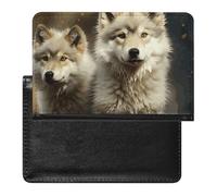 Porte-passeport pour passeport de voyage pour homme et femme avec blocage RFID, joli loup, accessoires de voyage, Loup mignon., Taille unique