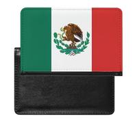 Porte-passeport pour passeport de voyage pour homme et femme avec blocage RFID, joli paresseux, Drapeau du Mexique, Taille unique