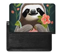 Porte-passeport pour passeport de voyage pour homme et femme avec blocage RFID, joli paresseux, Paresseux mignon., Taille unique