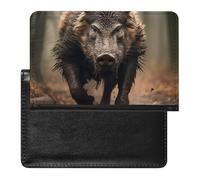 Porte-passeport pour passeport de voyage pour homme et femme - Blocage RFID - Joli étui de passeport en forme de crabe rouge - Accessoires de voyage, Photos de sanglier, Taille unique