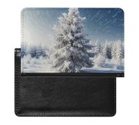 Porte-passeport pour passeport de voyage pour homme et femme - Blocage RFID - Motif tête de mort - Accessoires de voyage, Sapin de Noël en forme de sapin, Taille unique