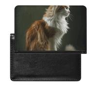 Porte-passeport pour passeport de voyage pour homme et femme, blocage RFID, support de passeport de pissenlit, accessoires de voyage, Chat orange et blanc, Taille unique