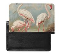 Porte-passeport pour passeport de voyage pour homme et femme - Bloque RFID - Un champ de fleurs sauvages - Accessoires de voyage, Flamant rose dans l'eau, Taille unique