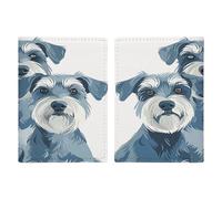 Porte-passeport pour trois petits chiens en cuir synthétique ultra fin - Organiseur de documents de voyage compact de qualité supérieure - Housse de protection pour passeport international américain
