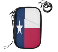 porte-passeport pour voyage drapeau de l'État du Texas | Étui pour carte de vaccination - Portefeuille de voyage avec fente pour carte de vaccination - Étanche