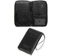 Porte-passeport pour voyage, portefeuille en cuir avec blocage RFID avec plusieurs emplacements pour cartes et poche pour carte d'embarquement, couverture de passeport universelle pour homme et femme
