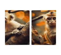 Porte-passeport Singe sur l'arbre - Ultra fin en cuir synthétique - Organiseur de documents de voyage compact de qualité supérieure - Housse de protection pour passeport international américain pour