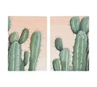 Porte-passeport vert aquarelle avec fente pour cartes et billets, étui de passeport en cuir synthétique facile d'accès, organiseur de documents essentiels de voyage imperméable pour homme et femme